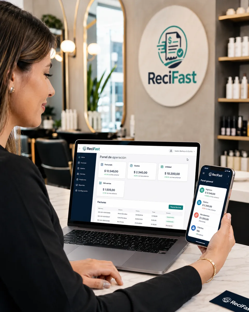 ReciFast funcionando en un negocio